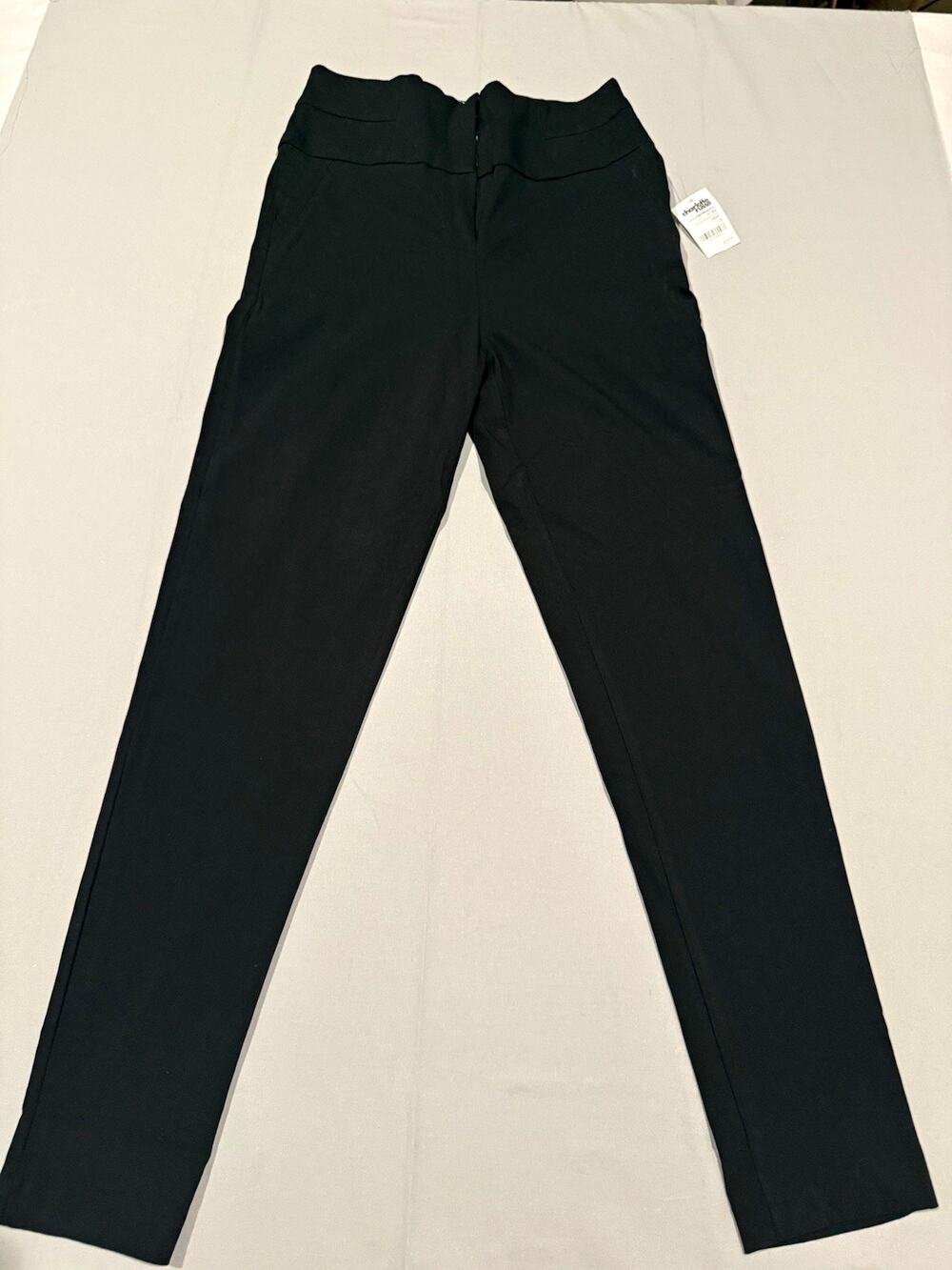 Charlotte Russe Women Juniors Black Dress Pants Slim Fit Straight Stretch 28 In